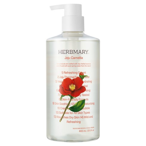 허브마리 1848 제주온천수 바디워시 동백, 800ml, 1개