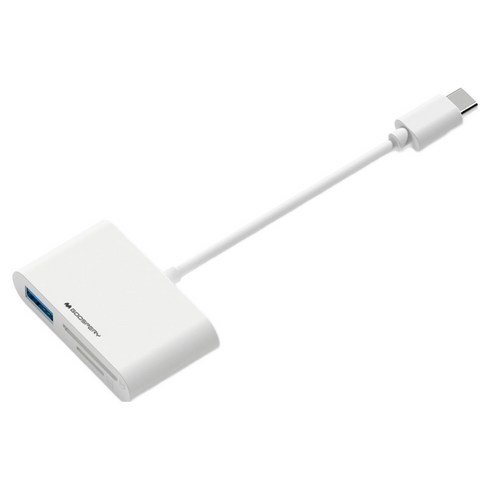 구스페리 C타입 3in1 USB MSD SD 카드리더기, 화이트, 1개