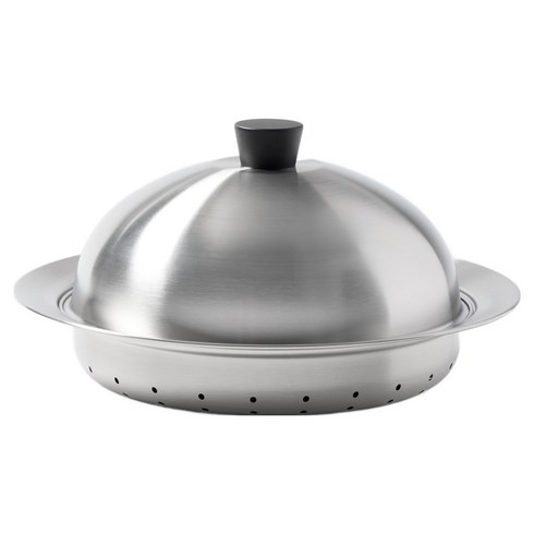 JAJU 스테인리스 냄비용 찜기 + 돔형 뚜껑 세트, 24cm, 1세트