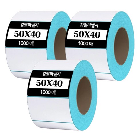 365플레이스 감열 바코드 라벨지 50 x 40 mm, 3개, 1000칸