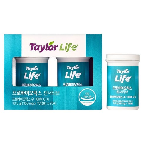 테일러 라이프 프로바이오틱스 센서티브 100억유산균 5.25g, 15정, 2개