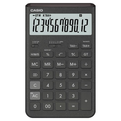 카시오 예쁜 디자인 계산기 comfy JT-200T, 다크그레이, 1개