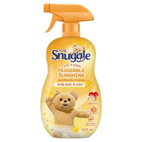 스너글 허거블 선샤인 퀵 드라이 섬유탈취제 본품, 470ml, 1개