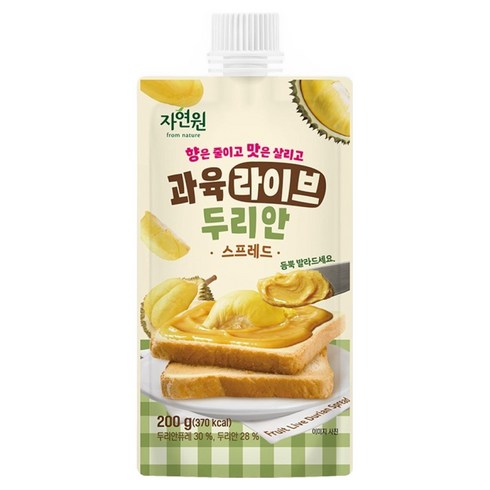 자연원 과육라이브 두리안 스프레드, 200g, 1개