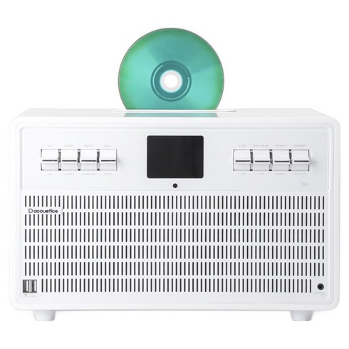디어쿠스틱 디오 미니 컴포넌트 블루투스 DIO 오디오 CD 플레이어, Glossy White