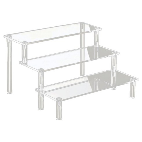 계단형 아크릴 피규어 전시 3단 진열대 30cm, 1개