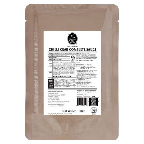 프리마테이스트 칠리크랩소스, 1개, 1kg