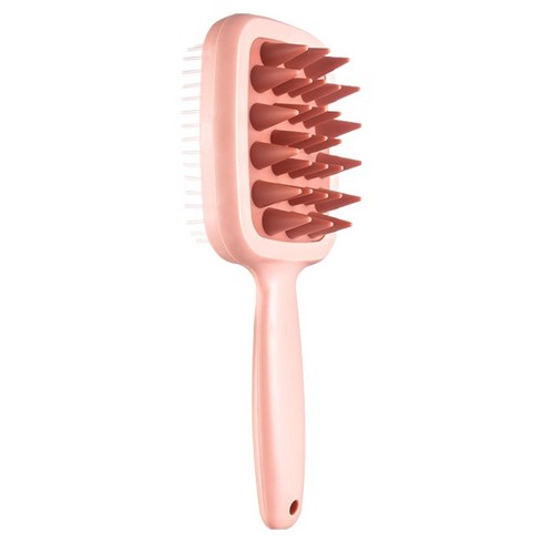 썸즈마인 양면 브러쉬 두피 마사지기, 핑크, 1개