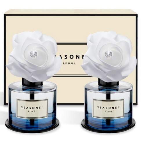 시즈넬 차량용 디퓨저 화이트 로즈 블루 120ml, 2개, 라일락