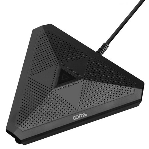 컴스 삼각 전방향 콘덴서 회의용 USB 컨퍼런스 마이크, 1개, 블랙, CM420
