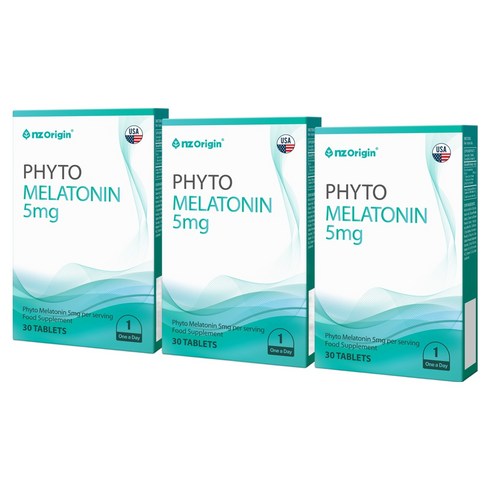 엔젯오리진 식물성 멜라토닌 5mg, 30정, 3개