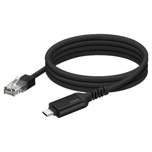 ipTIME UC2LAN Type C to RJ45 랜케이블, 블랙, 1개, 2m