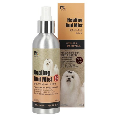 펫푸드힐링 강아지 발효침향 오드 미스트 보습 각질 엉킨털, 150ml, 1개