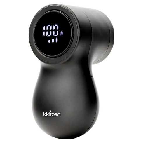 끌리젠 프리미엄 옷 충전식 6중날 보풀제거기, KLZ-70000, 블랙