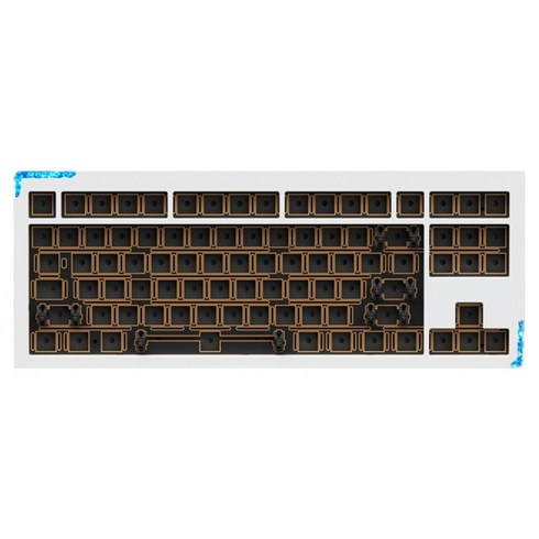 몬스타기어 베어본 풀알루미늄 볼캐치 QMK 유무선 블루투스 텐키리스 키보드, 화이트, STELLA 87, 제조사축