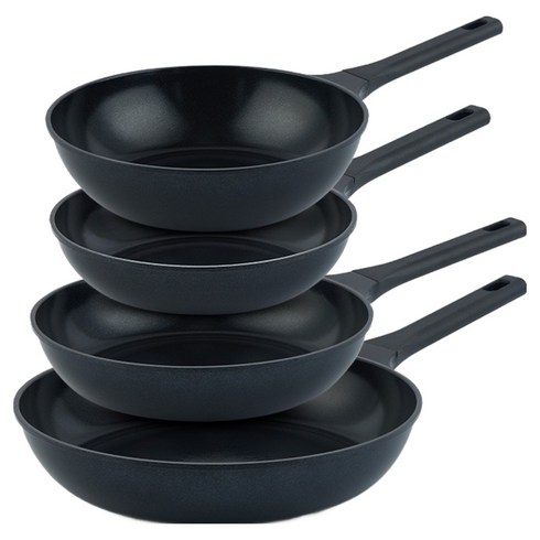 드림셰프 인덕션 IH 서빙 후라이팬 + 궁중팬 세트 4개, 블랙, 1세트, 후라이팬 24cm + 28cm + 30cm + 궁중팬 24cm
