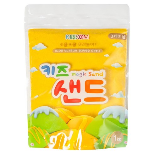 키즈 샌드 모래놀이, 옐로우, 1kg, 1개