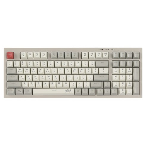 지클릭커 Officepro 사일런스 m RGB 풀윤활 무소음 98키 유선 키보드, Retro Cappuccino CR1, OPK50, 제조사축