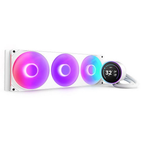 NZXT V2 수냉 CPU 쿨러 KRAKEN ELITE 420 RGB, 화이트, 1개
