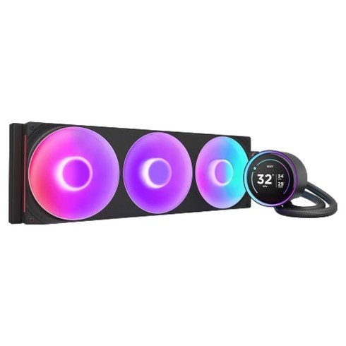 NZXT V2 수냉 CPU 쿨러, 1개, 블랙, KRAKEN ELITE 420 RGB