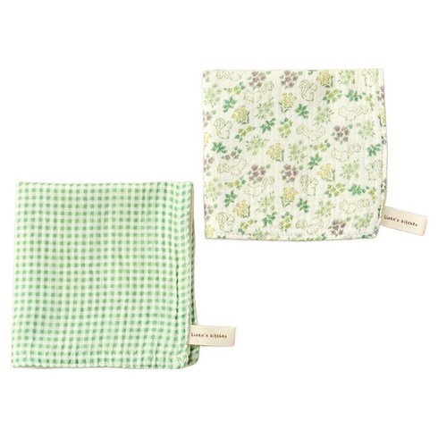 모던하우스 L 도톰한 4중지 살림 거즈행주 가든 다람쥐 2종, 1세트