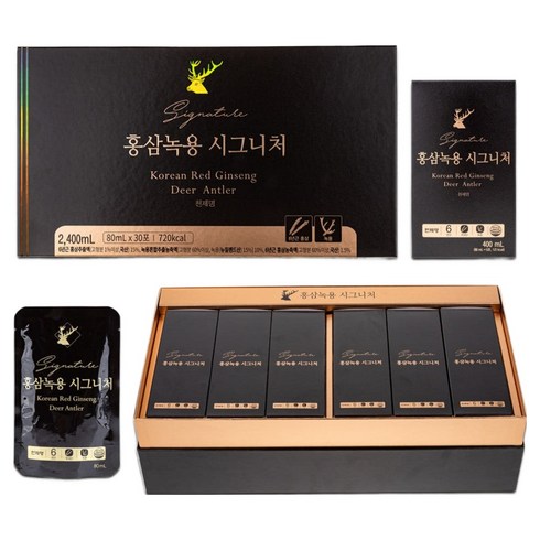 천제명홍삼 홍삼녹용 시그니처 5p, 6개, 400ml