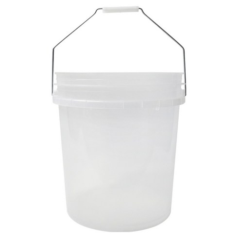 월드크린 다용도 휴대용 버킷, 반투명 화이트, 18L
