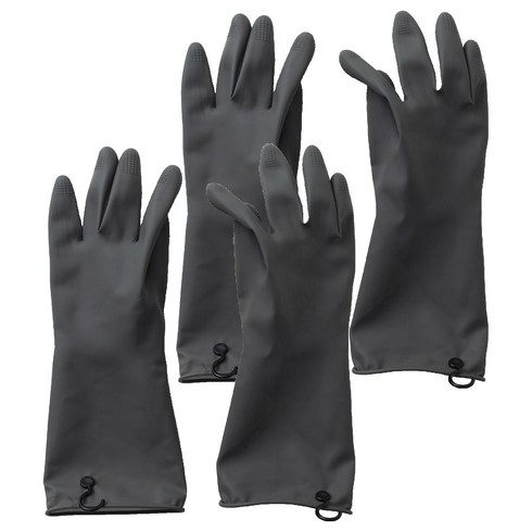 JAJU 자주 쓰는 고무장갑 양손착용 30cm, 그레이, FREE(one size), 2세트