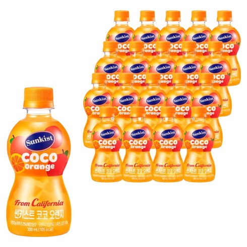 썬키스트 코코 오렌지 주스, 300ml, 20개