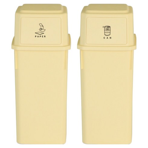 네이쳐리빙 피넛베리 데일리 적층 가능 재활용 분리수거함 60L x 2p, 피넛버터