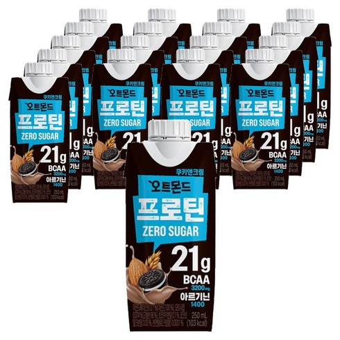 오트몬드 프로틴 쿠키앤크림, 250ml, 18개
