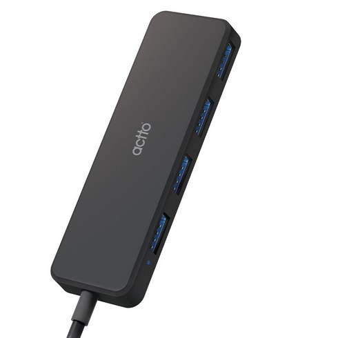 엑토 USB 3.2 Gen1 4포트 초고속 데스크탑 1m 멀티 허브 HUB-60, 블랙, 1개