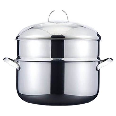 에지리 인덕션 스텐큐브 IH 통 3중 곰솥 9L + 찜기 스텐 세트, 28cm, 혼합색상, 1세트