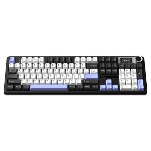 AULA 펀키스 유무선 독거미 한글 기계식 키보드, 오로라 블랙, F108Pro, 저소음 솜사탕축