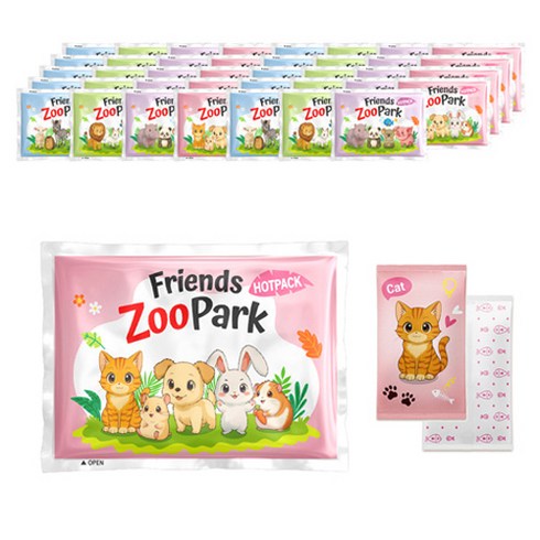인라이프 프렌즈 ZooPark 포켓용 핫팩 랜덤발송 35g, 40개