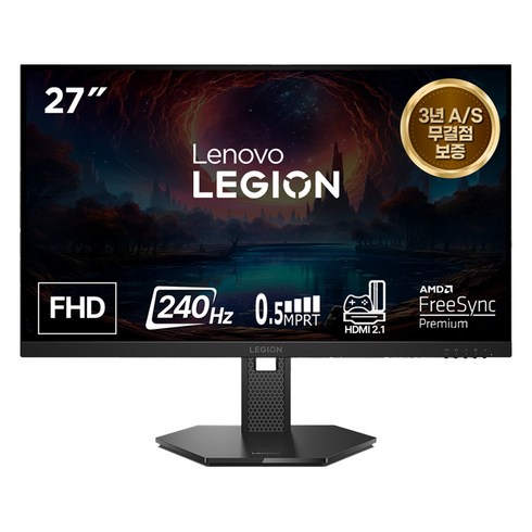 레노버 FHD 240Hz 피봇지원 게이밍 무결점 모니터, 68.5cm, Legion 27-10 68C5GAC4KR