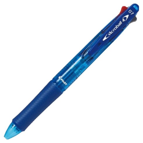 파이롯트 아크로볼 잉크 4색 볼펜 0.7mm, 클리어블루, 1개