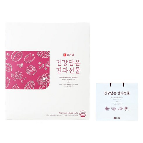 유기샘 매일견과 4종 1호 선물 세트 360g + 쇼핑백, 1세트