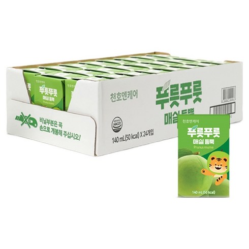천호엔케어 푸릇푸릇 매실 듬뿍 어린이 주스, 140ml, 24개