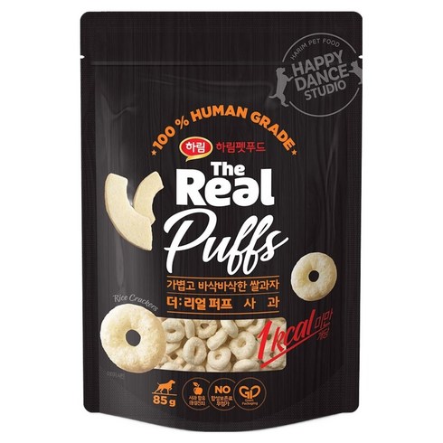 하림펫푸드더리얼 강아지 퍼프 간식, 사과, 85g, 1개