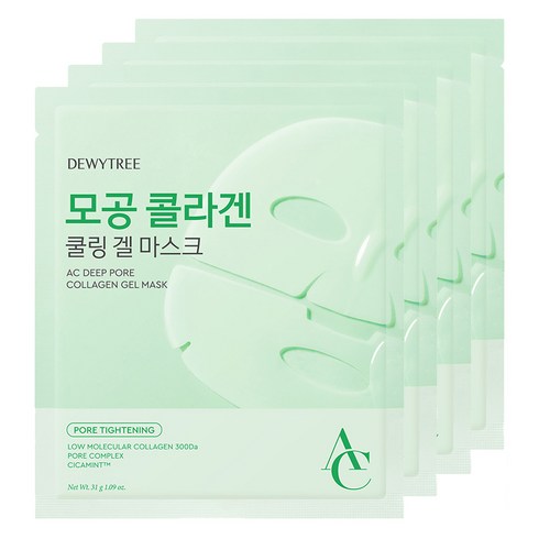 듀이트리 AC 딥 모공 콜라겐 겔 마스크팩, 4개입, 1개