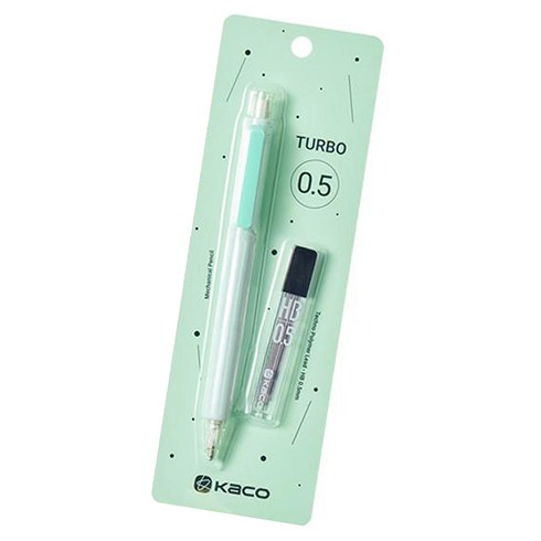 카코 터보 플러스 샤프 샤프심 세트 그린, 0.5mm, 1세트