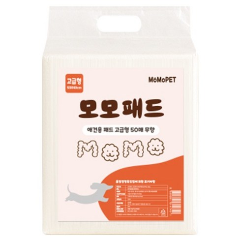 모모펫 강아지 고급형 배변패드 무향, 1개, 50개입