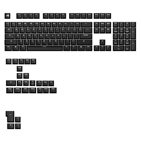 글로리어스 GPBT 베이직 키 캡 세트, Classic Black, 키캡
