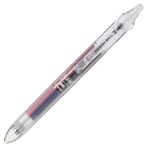 파이롯트 패키지 버전 프릭션 볼 3 슬림 볼펜 0.38mm, 투명, 1개