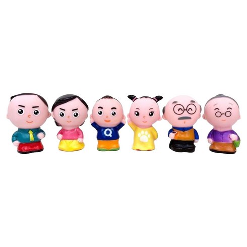 퍼니소피 소프트 손가락 인형 시리즈 우리가족 6종 세트, 6개, 1세트