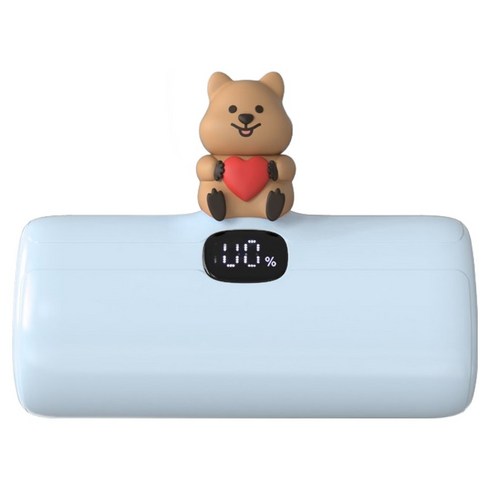 보바 꽃카 고속충전 도킹형 보조배터리 20W 4800mAh 애플8핀, 블루, VA-103