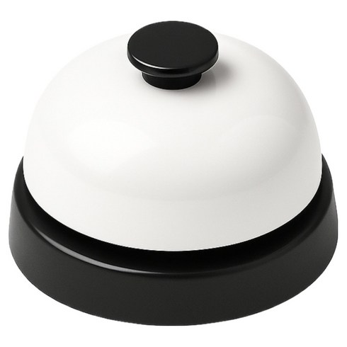 CASHCOO 깔끔한 호출벨 화이트블랙 6.4 x 4.6 cm, 1개