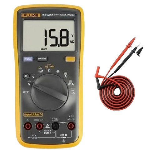 FLUKE 보급형 디지털 멀티미터 15B 맥스 키트 테스터기, 1개