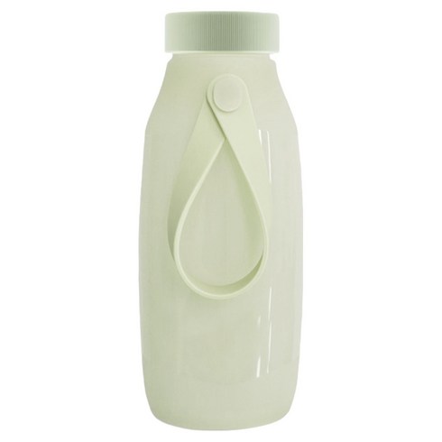 홈하우스 프리미엄 실리콘 휴대용 접이식 핸디 보틀, 올리브, 1개, 500ml